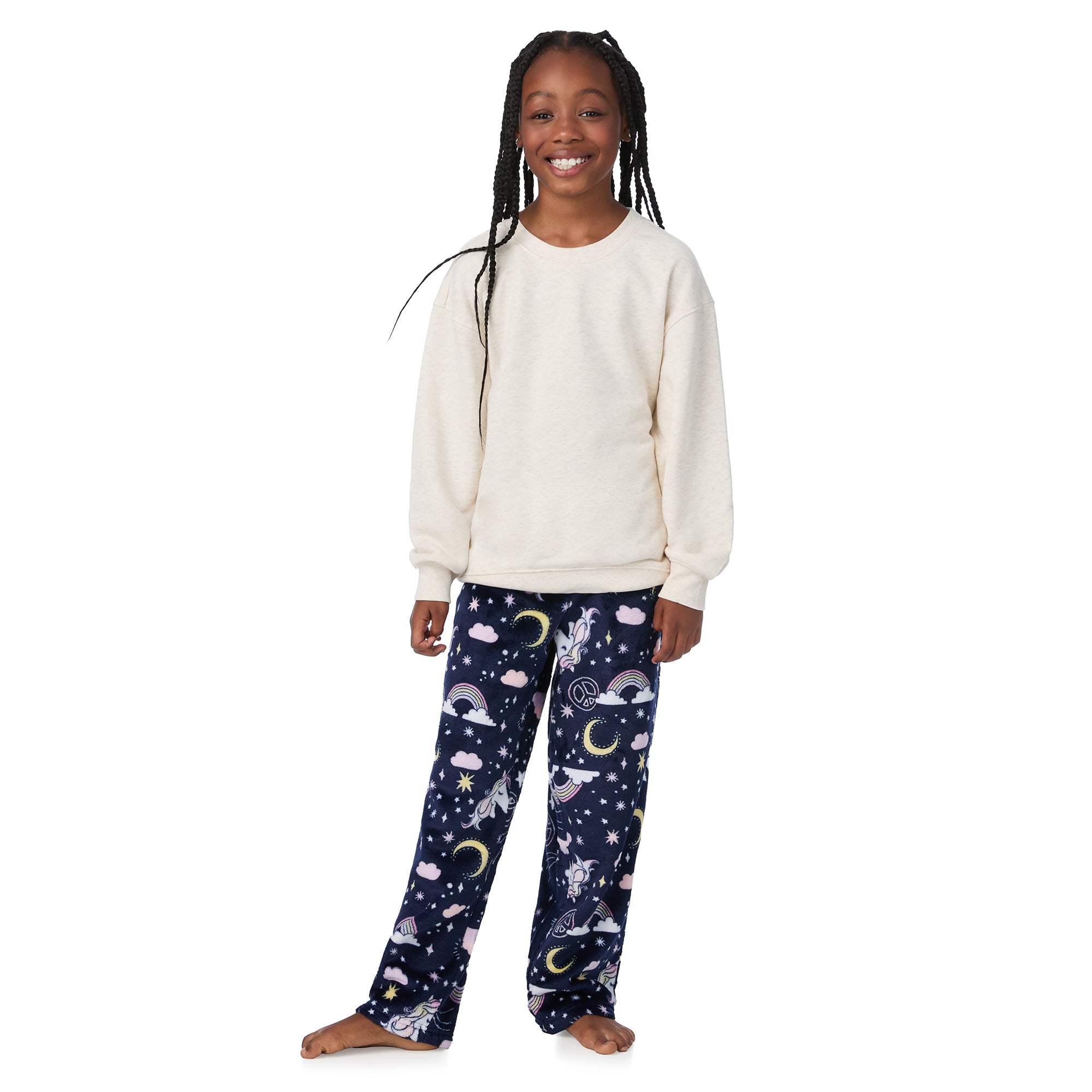 Girls 2 Pack Fuzzy Pajama Pants With Eye Mask – Saint Eve Kids