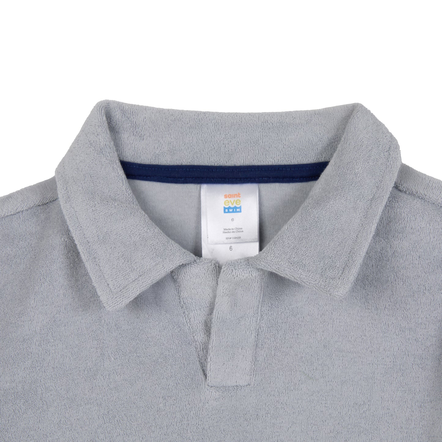 Stone Harbor Grey;@A Boys' Terry Polo Short Set in Stone Harbor Grey
