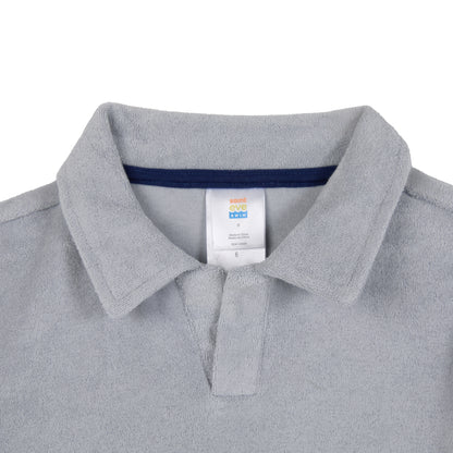 Stone Harbor Grey;@A Boys' Terry Polo Short Set in Stone Harbor Grey
