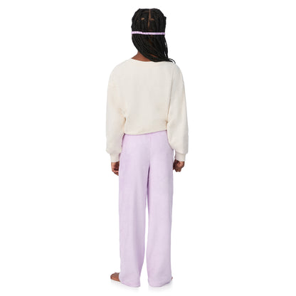 Dreamscape Lilac;@A girl wearing 2 Pack Fuzzy Pj Pants With Eye Mask 