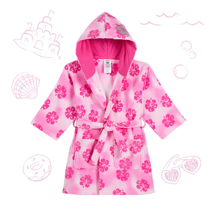 Hibiscus;@A 3D Character Hood Cotton Terry Cover Up