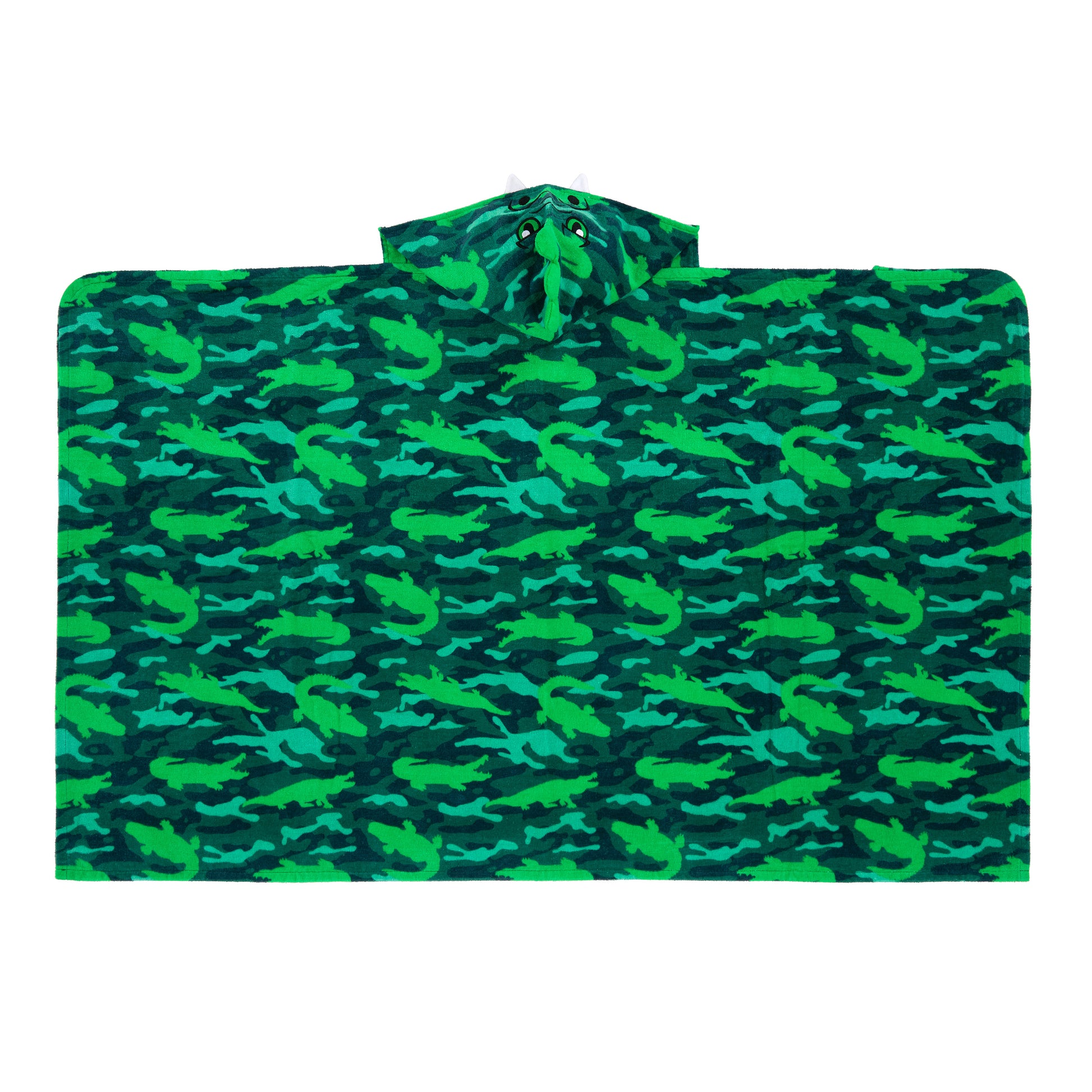 Gator Grove Green;@A Character Hooded Towels in Gator Grove Green
