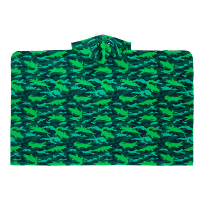 Gator Grove Green;@A Character Hooded Towels in Gator Grove Green
