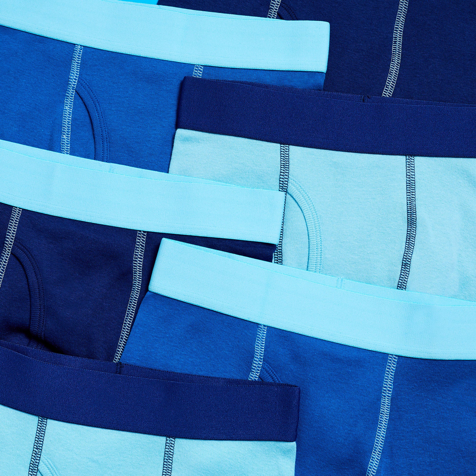 The Everyday Blues Pack;@A Boys Cotton Boxer Brief Underwear 6-Pack in The Everyday Blues Pack

