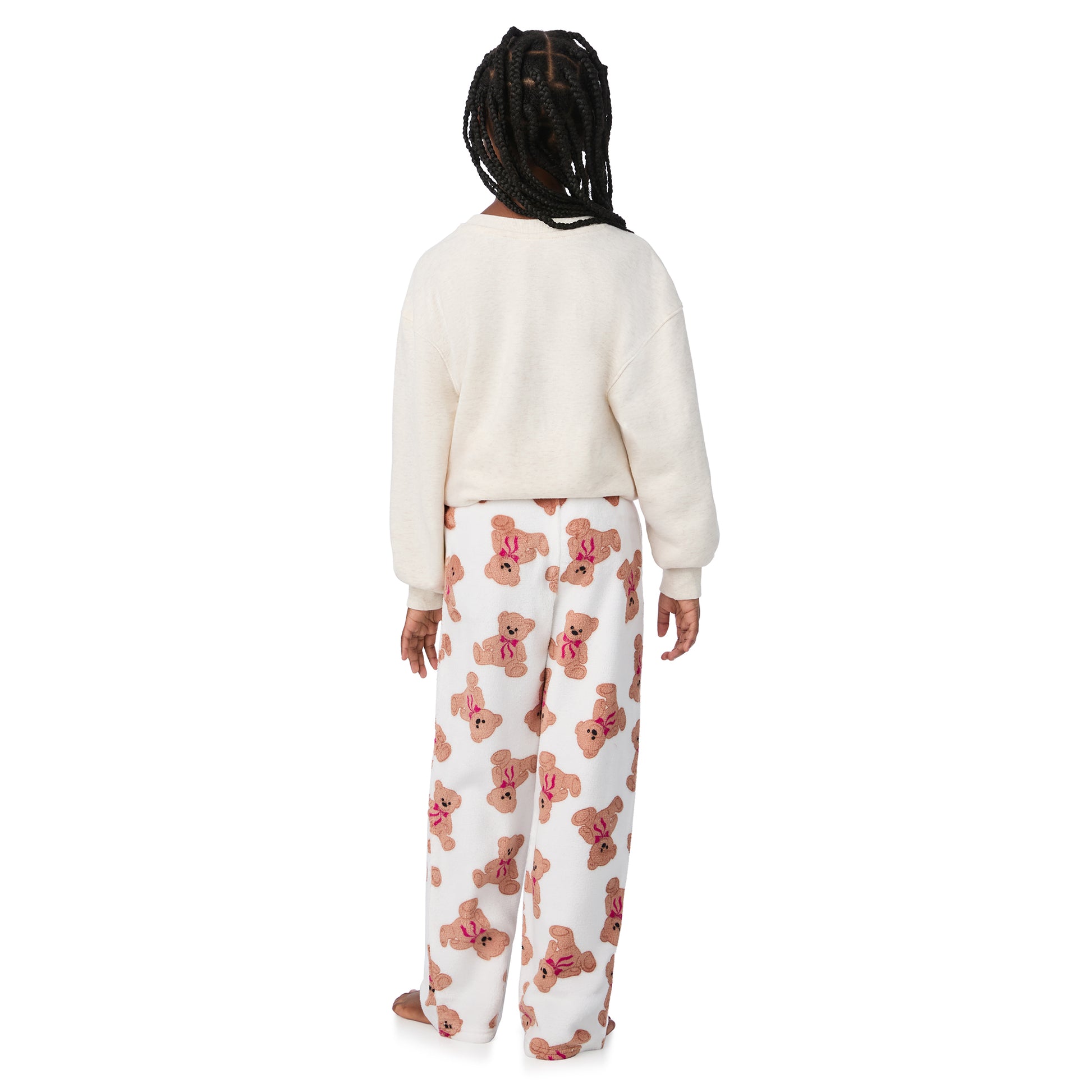 Bubblegum Bears;@A girl wearing 2 Pack Fuzzy Pj Pants