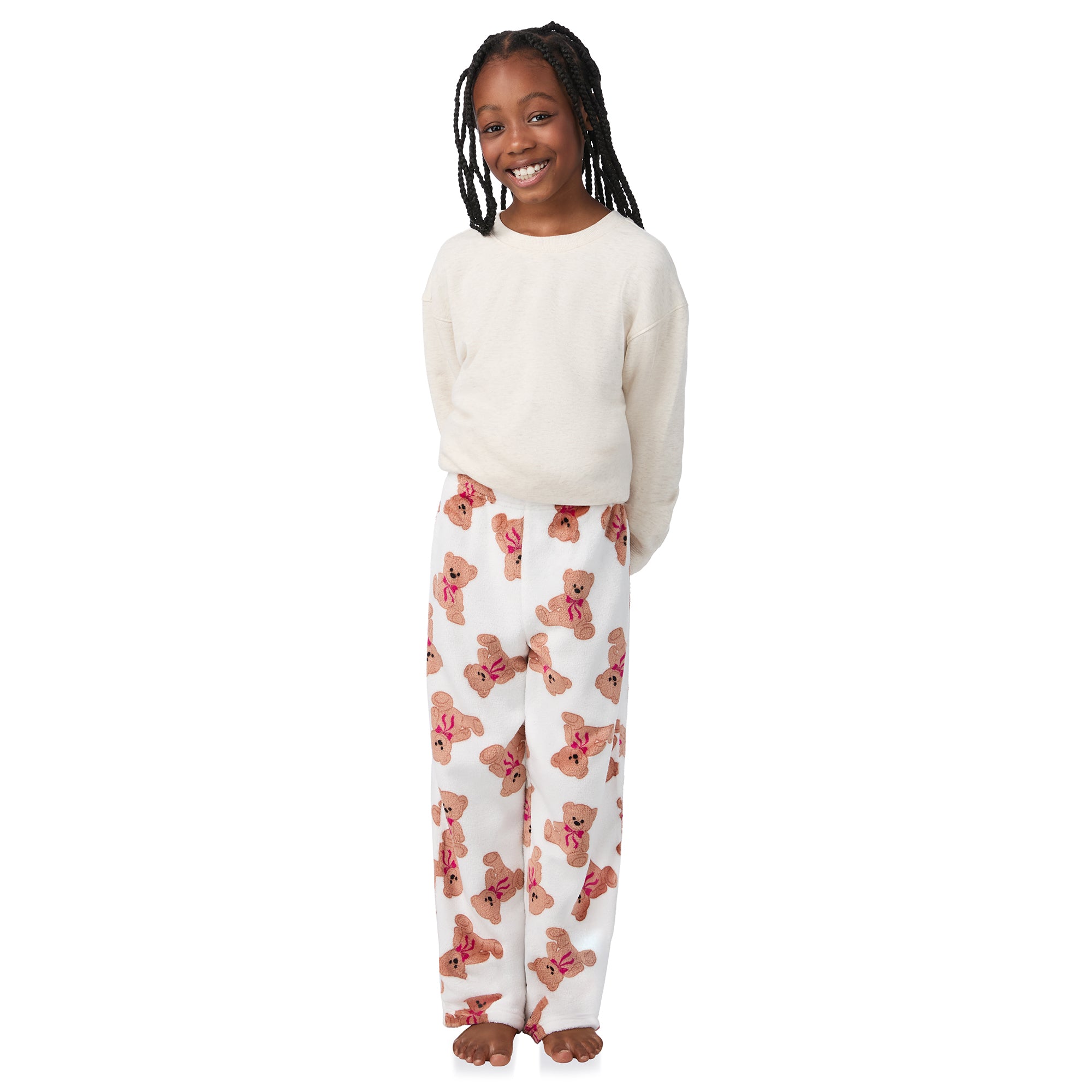 Girls 2 Pack Fuzzy Pajama Pants With Eye Mask – Saint Eve Kids