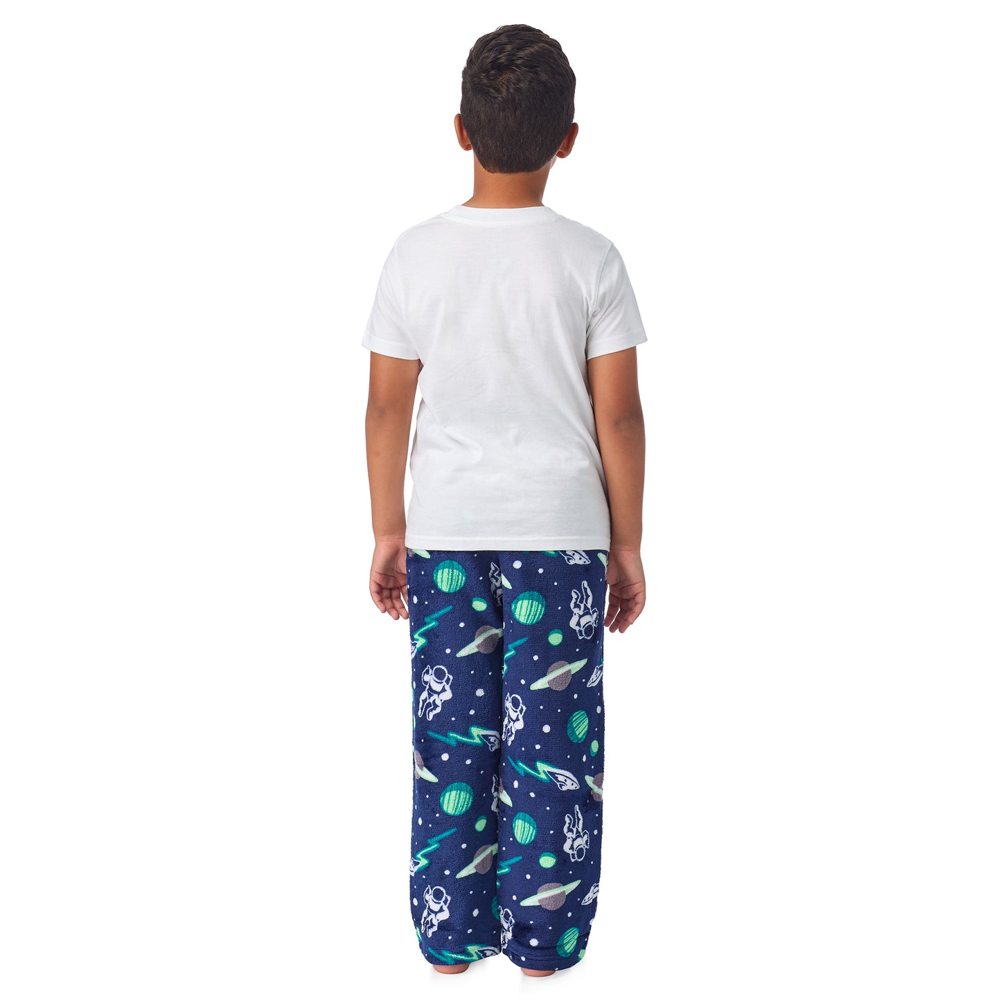 Stargazer Silver;@A boy wearing 2 Pack Fuzzy PJ Pants