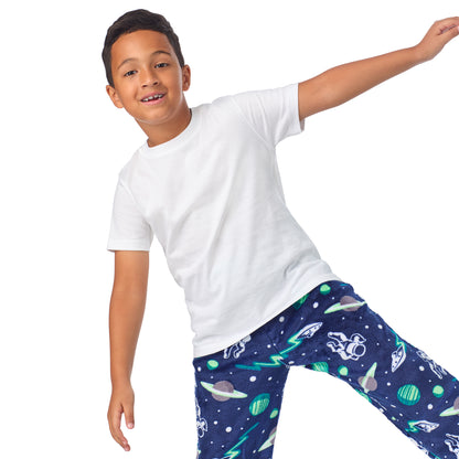 Stargazer Silver;@A boy wearing 2 Pack Fuzzy PJ Pants