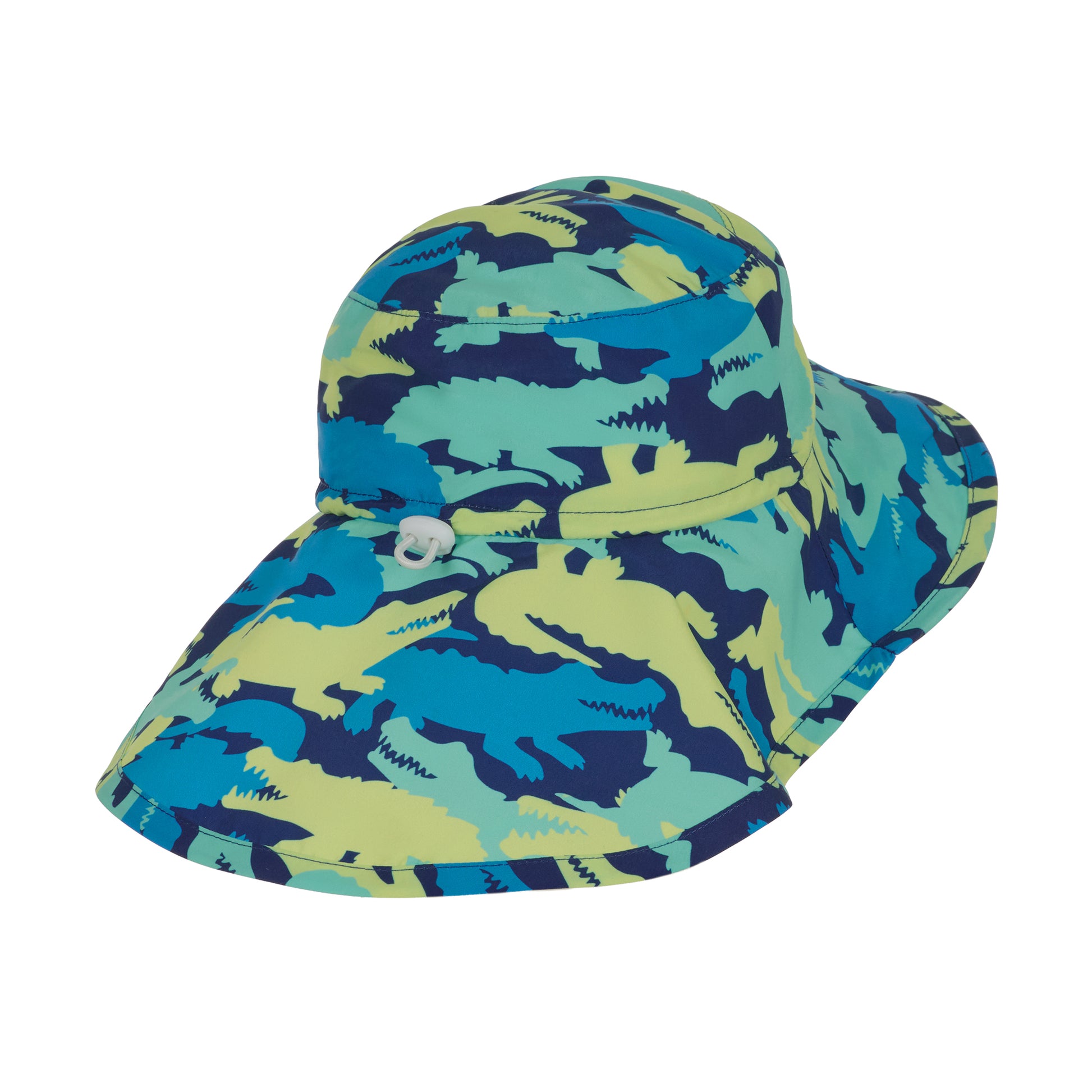 Gator Camo;@A boy wearing UPF 50 Sun Hat in Gator Camo
