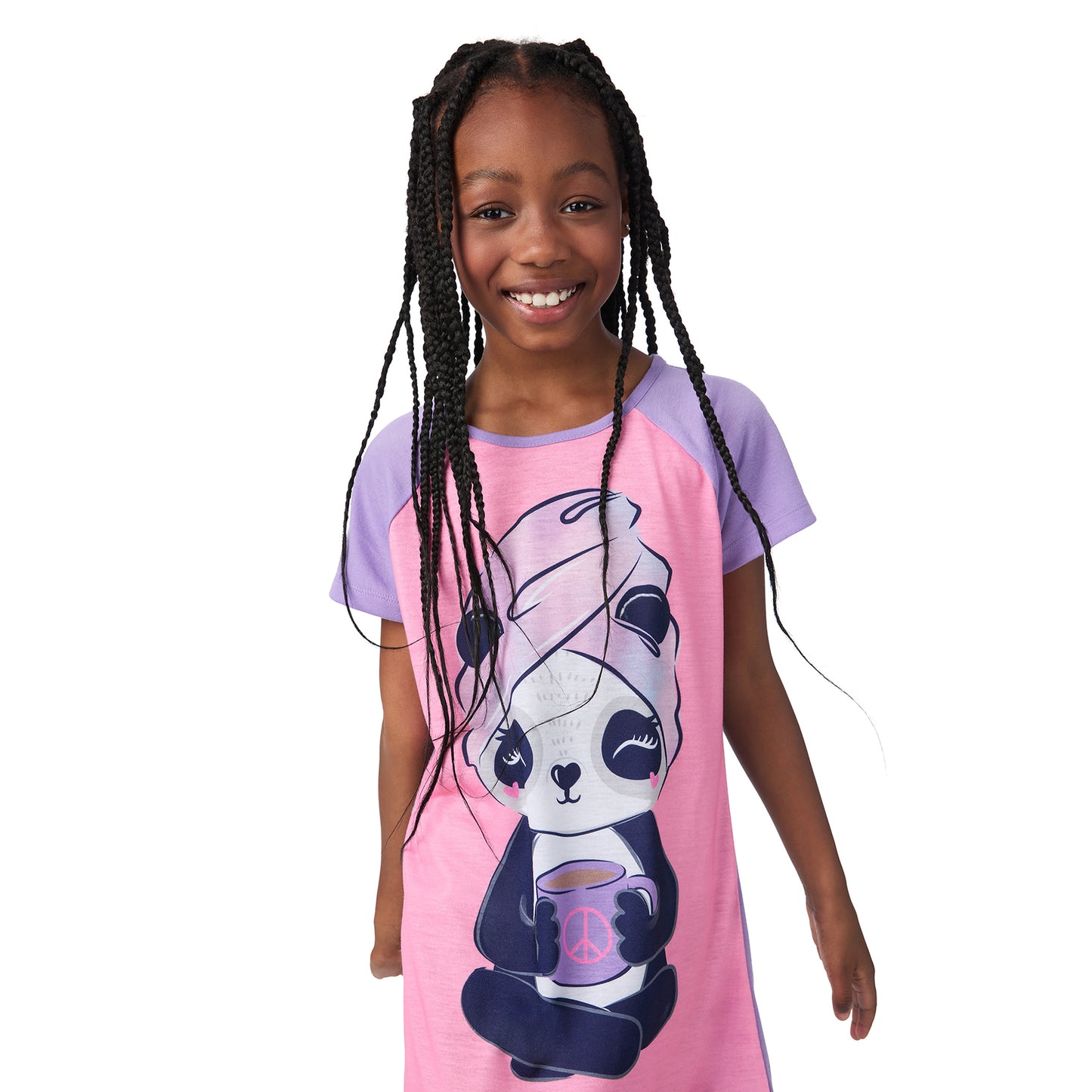 Treat Yourself;@A girl is wearing Treat your self Short Sleeve Nightgown
