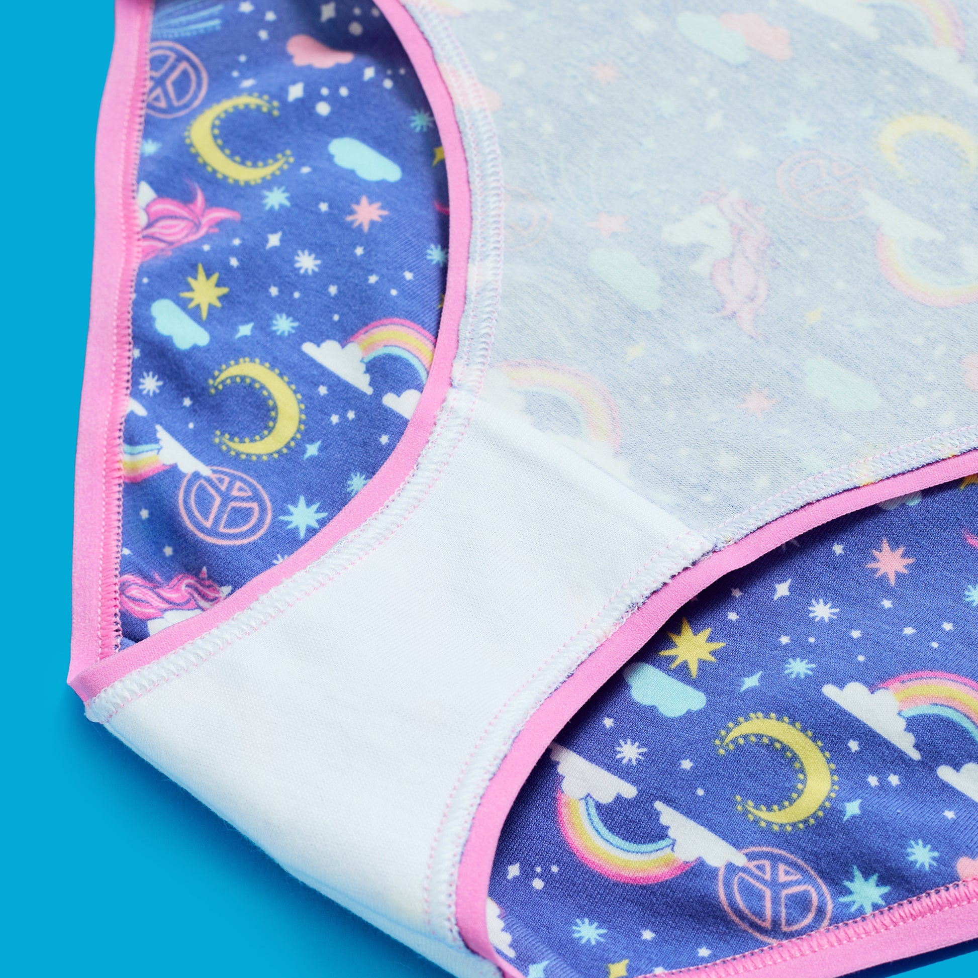 Rainbow Basics Pack;@A Girls Cotton Brief Underwear 6-Pack in Rainbow Basics Pack
