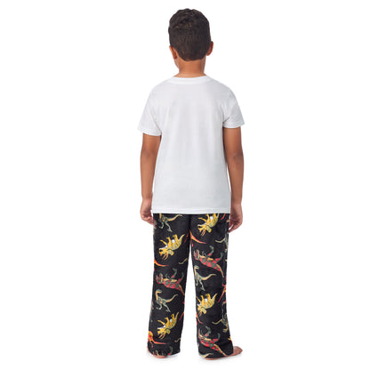 Jurassic Jungle;@A boy wearing 2 Pack Fuzzy PJ Pants 