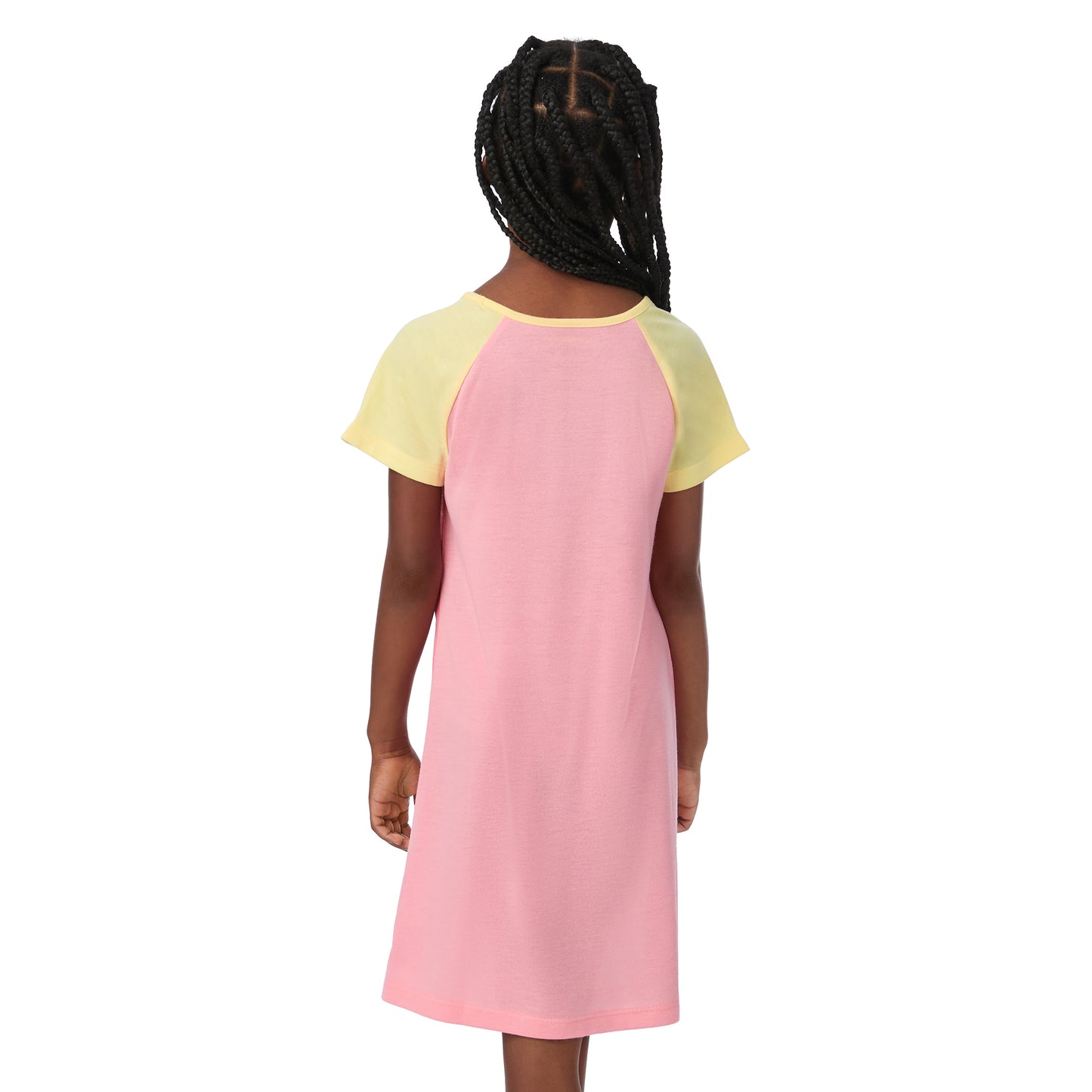 Snuggle Bug;@A girl is wearing Snuggle Bug Short Sleeve Nightgown