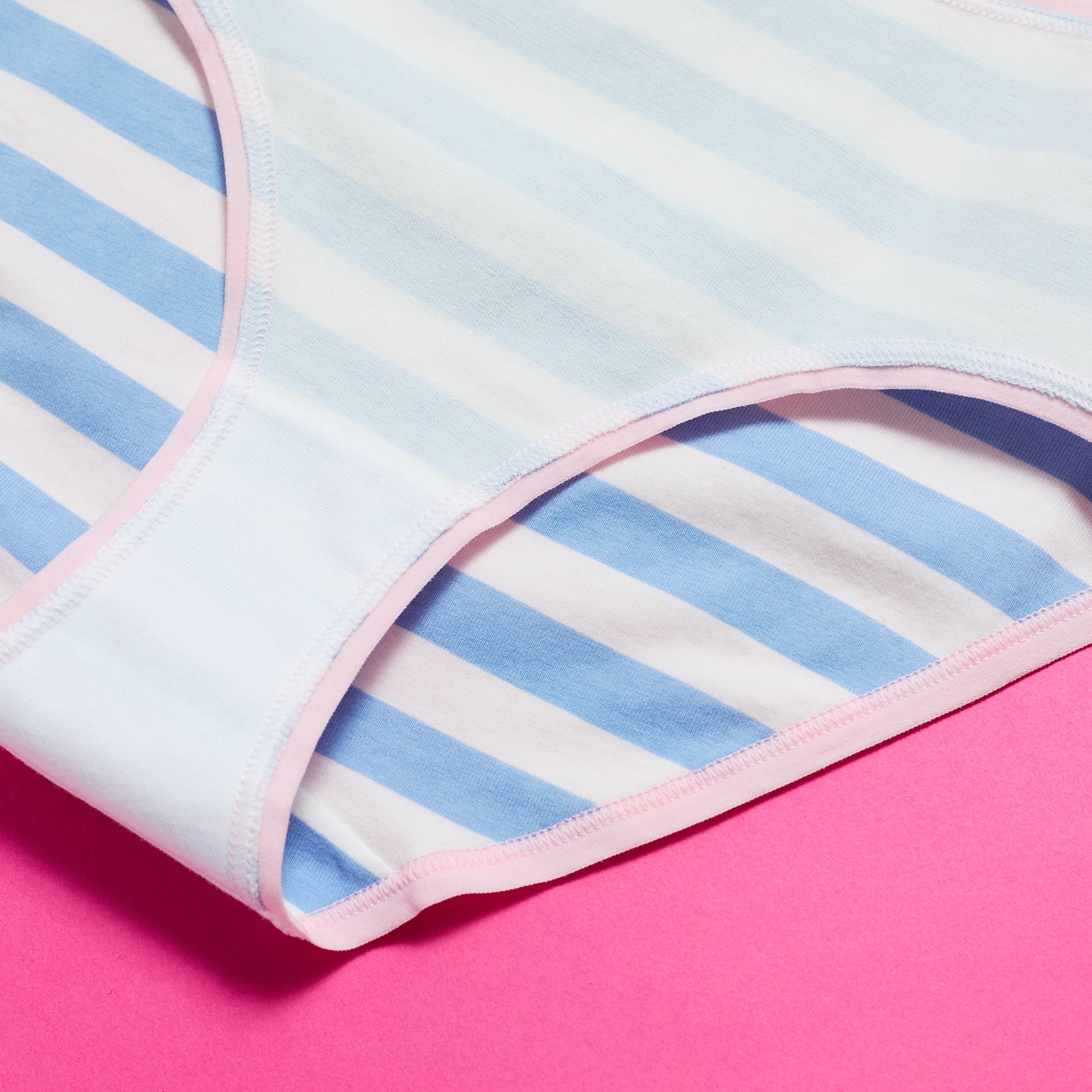 Sugar Stripe Pack;@A Girls Cotton Brief Underwear 6-Pack in Sugar Stripe Pack
