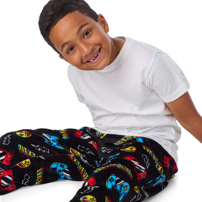 Power-up Blue;@A boy wearing 2 Pack Fuzzy PJ Pants