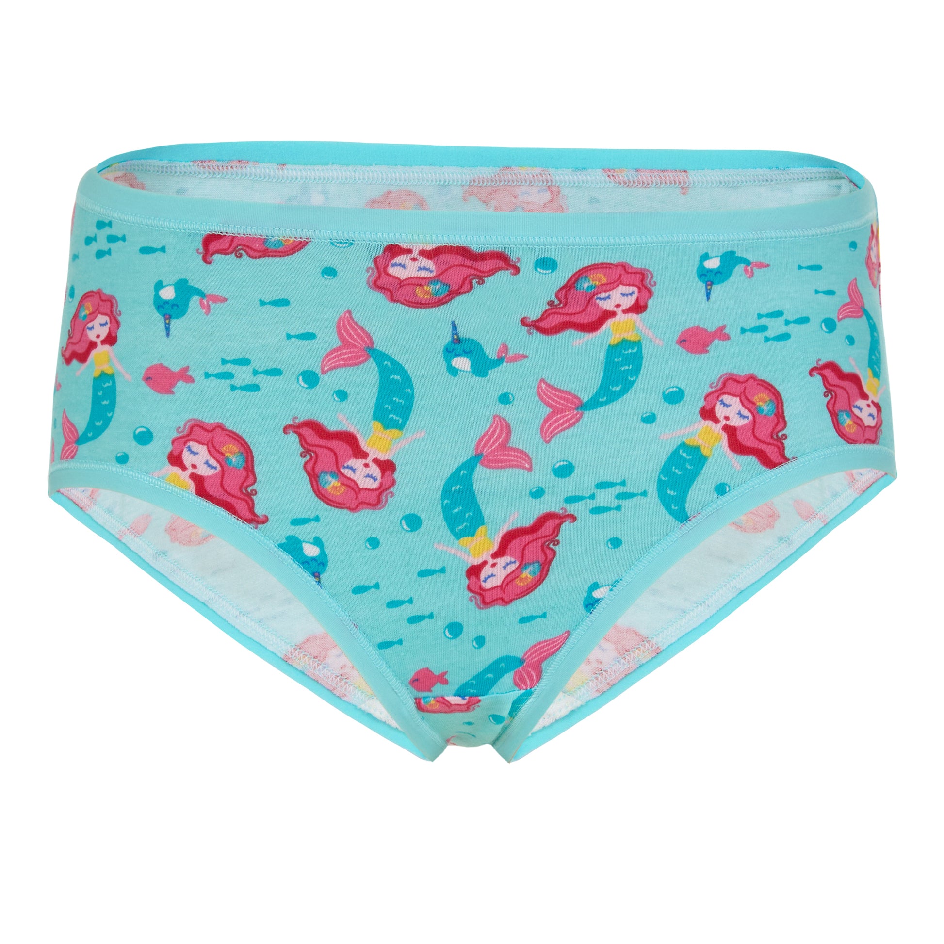 Ocean Princess Pack;@A Girls Cotton Brief Underwear 6-Pack in Ocean Princess Pack
