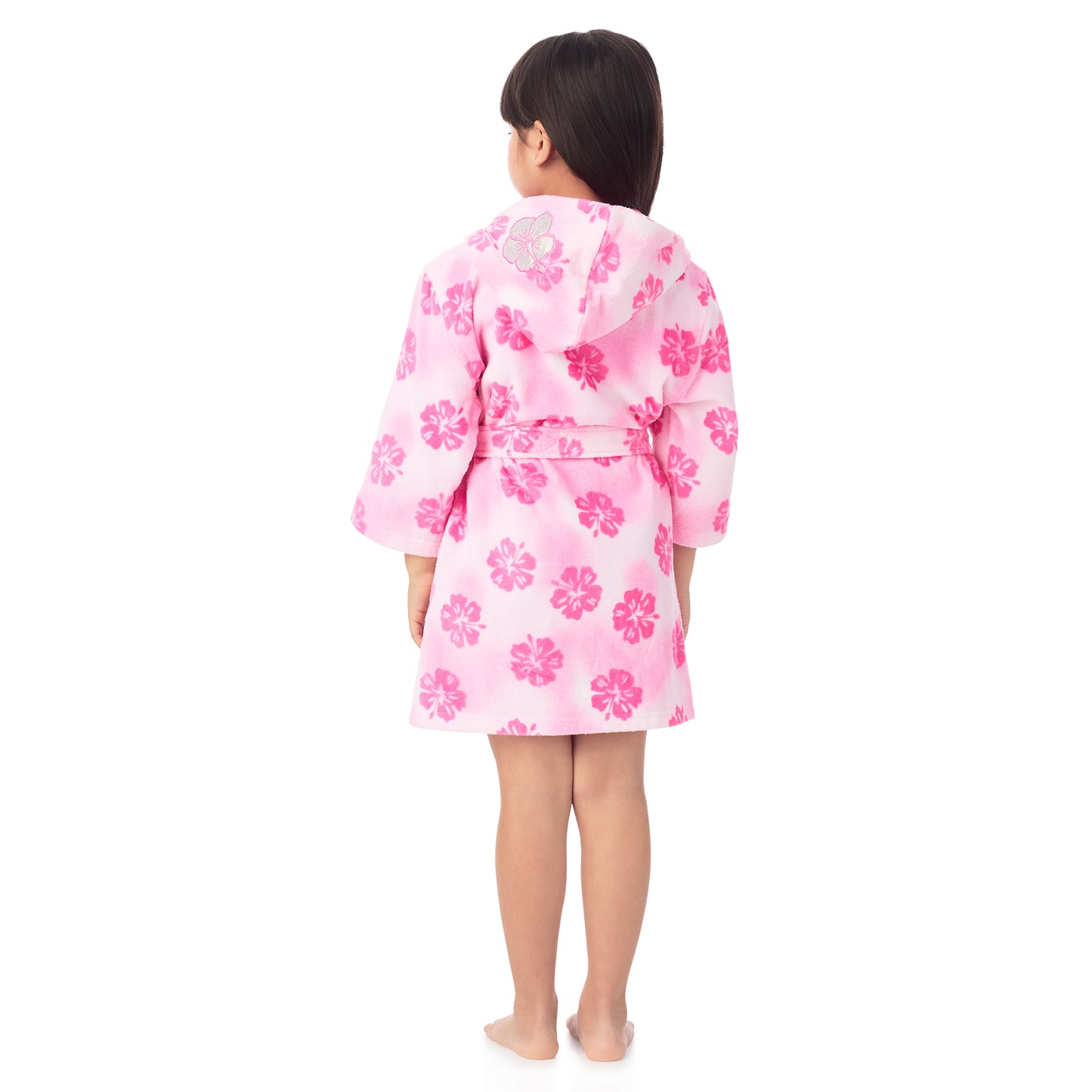 Hibiscus;@A girl wearing Girls 3D Character Hood Cotton Terry Cover Up
