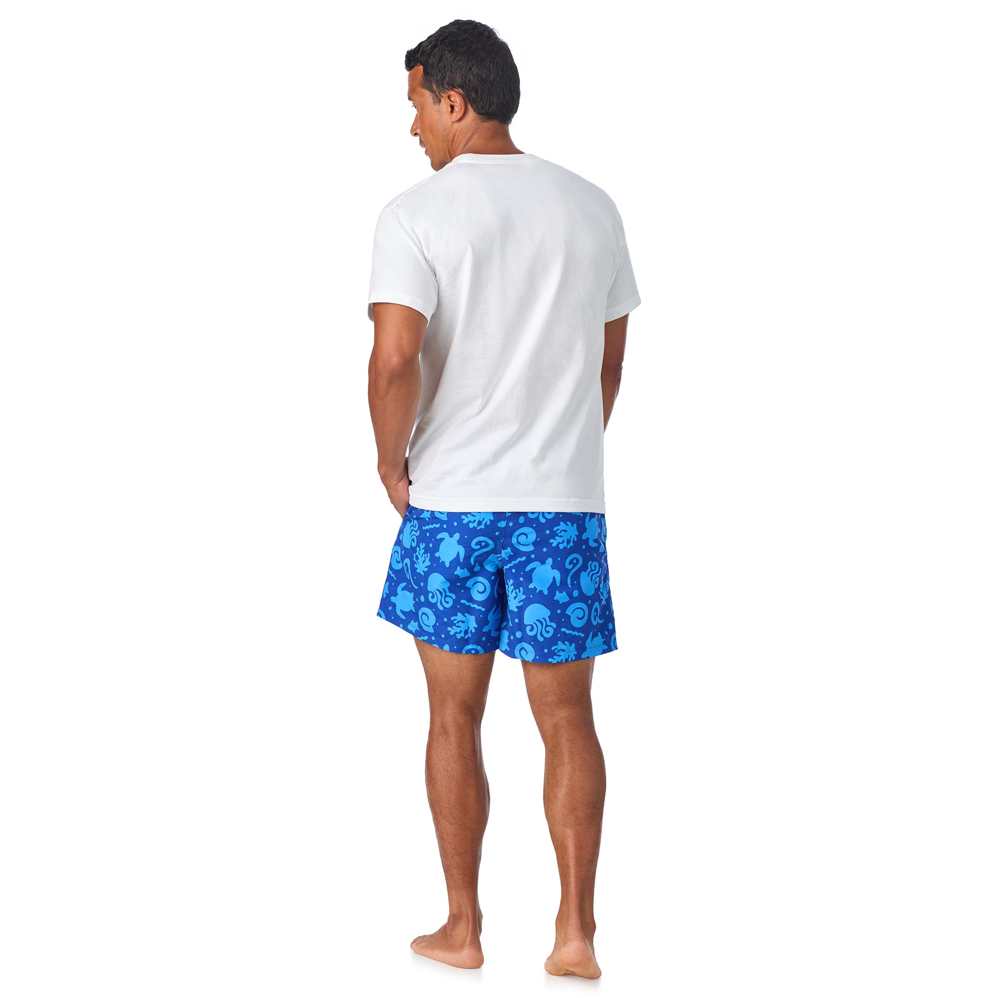 Deep Dive Navy;@A Man wearing Swim Trunk in Deep Dive Navy