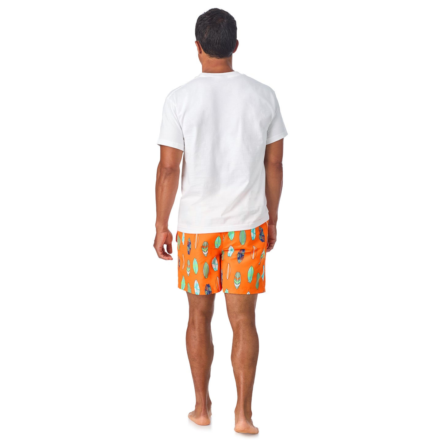 Coastal Tangerine;@A man wearing Swim Trunk in Coastal Tangerine
