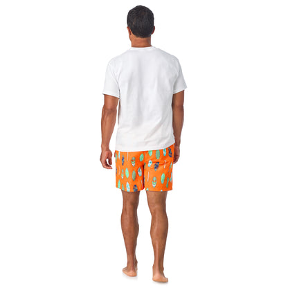 Coastal Tangerine;@A man wearing Swim Trunk in Coastal Tangerine
