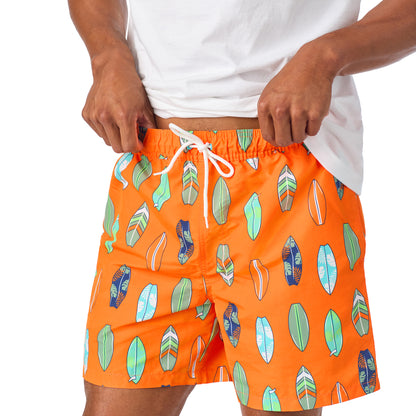 Coastal Tangerine;@A man wearing Swim Trunk in Coastal Tangerine
