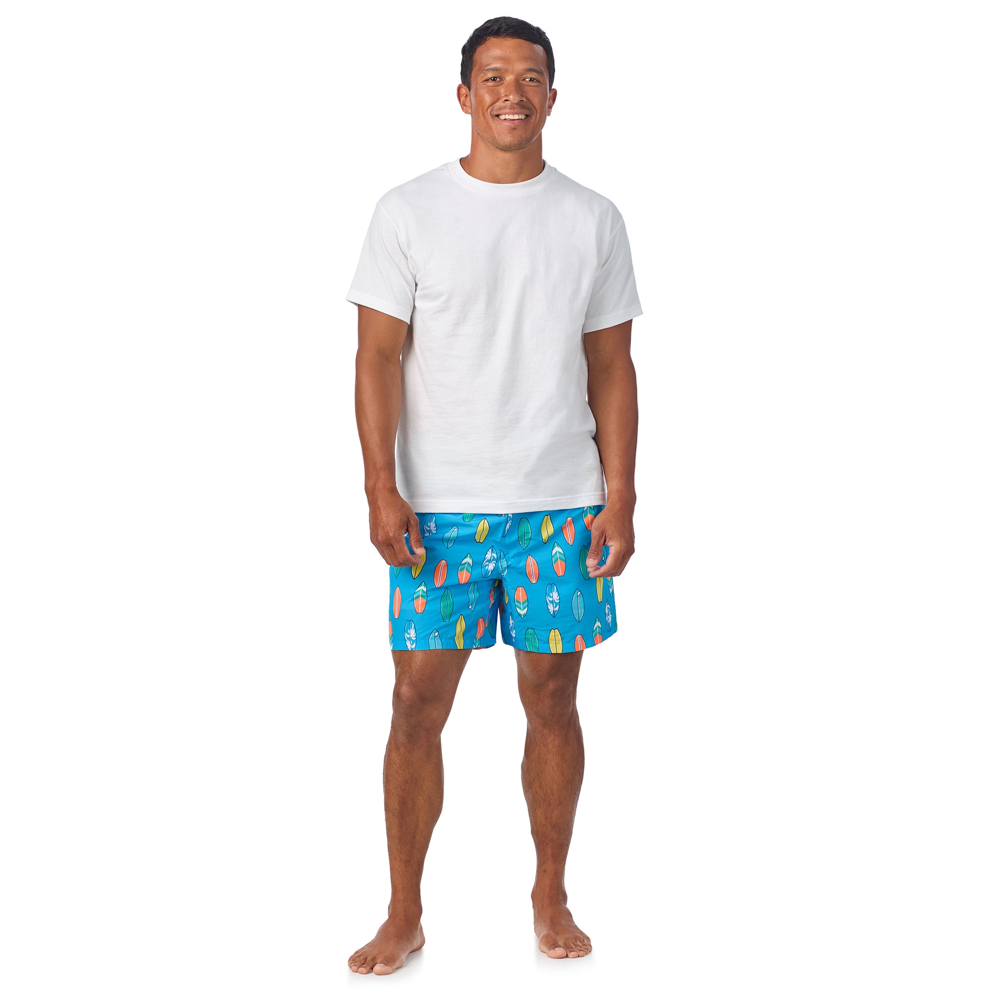 Beach Rider Blue;@A man wearing Swim Trunk in Beach Rider Blue
