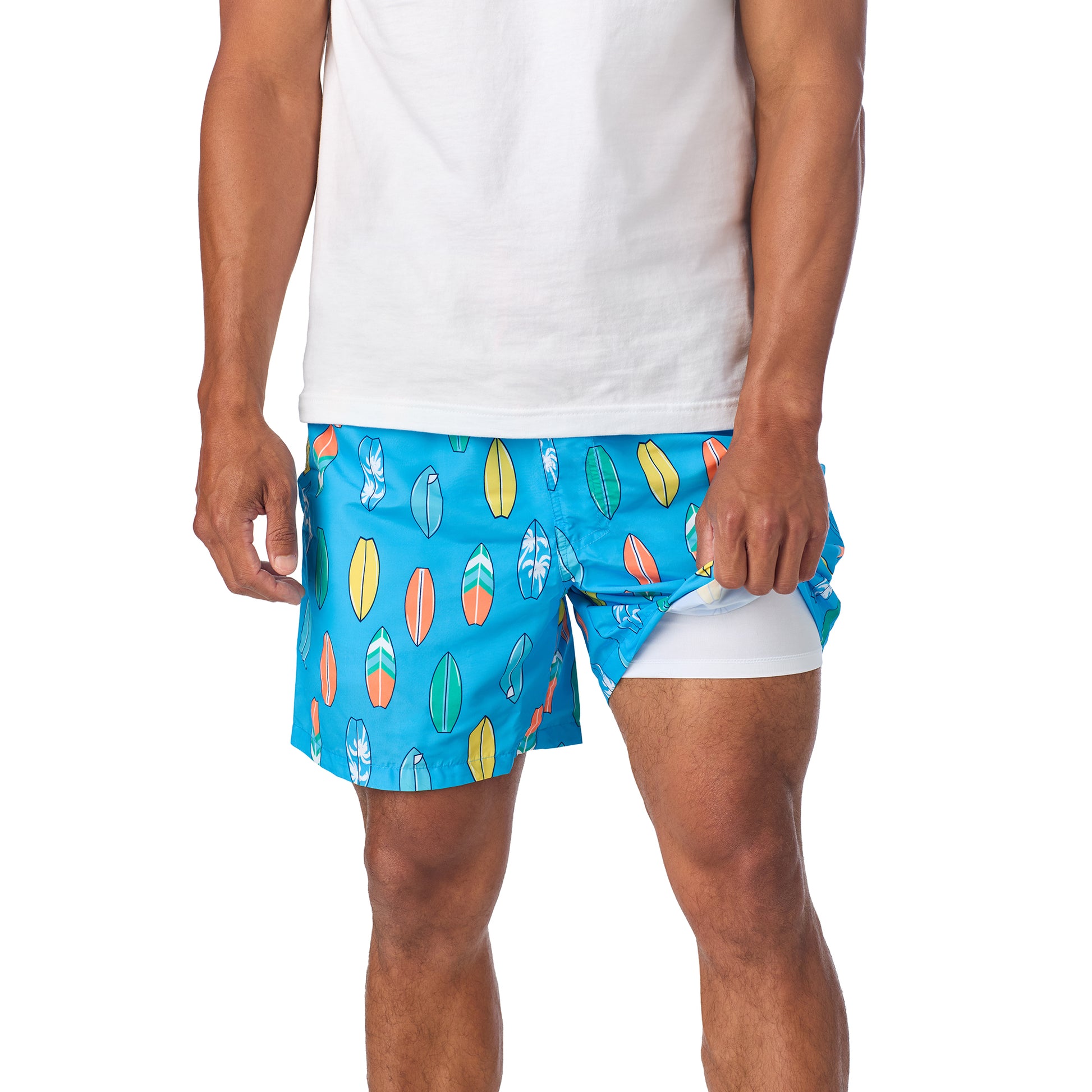 Beach Rider Blue;@A man wearing Swim Trunk in Beach Rider Blue
