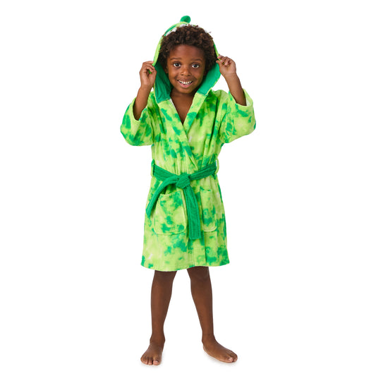Dinosaur;@A boy wearing 3D Character Hood Cotton Terry Cover Up