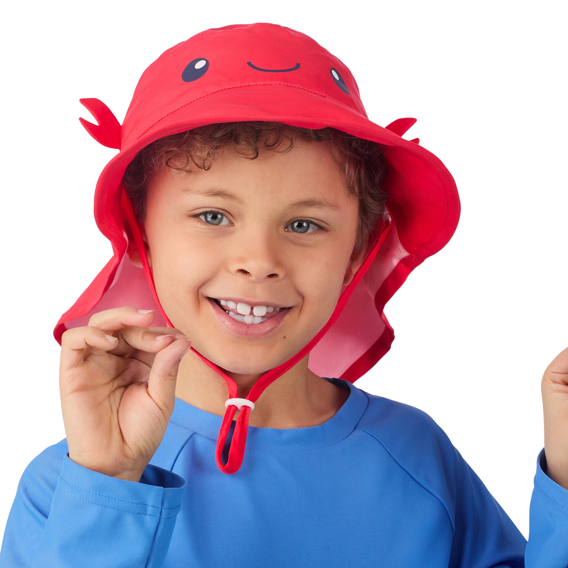 Claude The Crab;@A boy wearing UPF 50 Sun Hat in Claude the Crab
