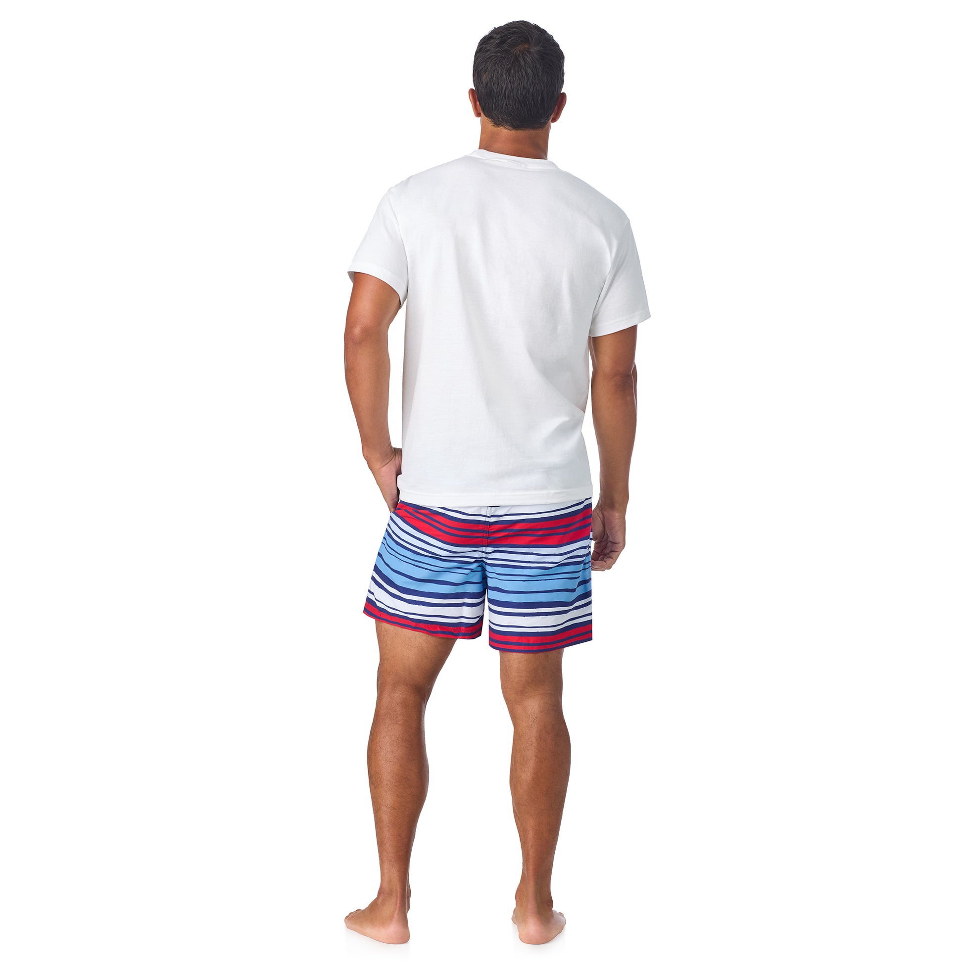 Set Sail Stripe;@A man wearing Swim Trunk in Set Sail Stripe
