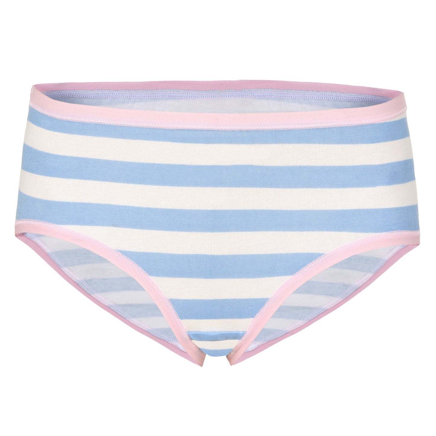 Sugar Stripe Pack;@A Girls Cotton Brief Underwear 6-Pack in Sugar Stripe Pack
