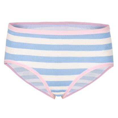 Sugar Stripe Pack;@A Girls Cotton Brief Underwear 6-Pack in Sugar Stripe Pack
