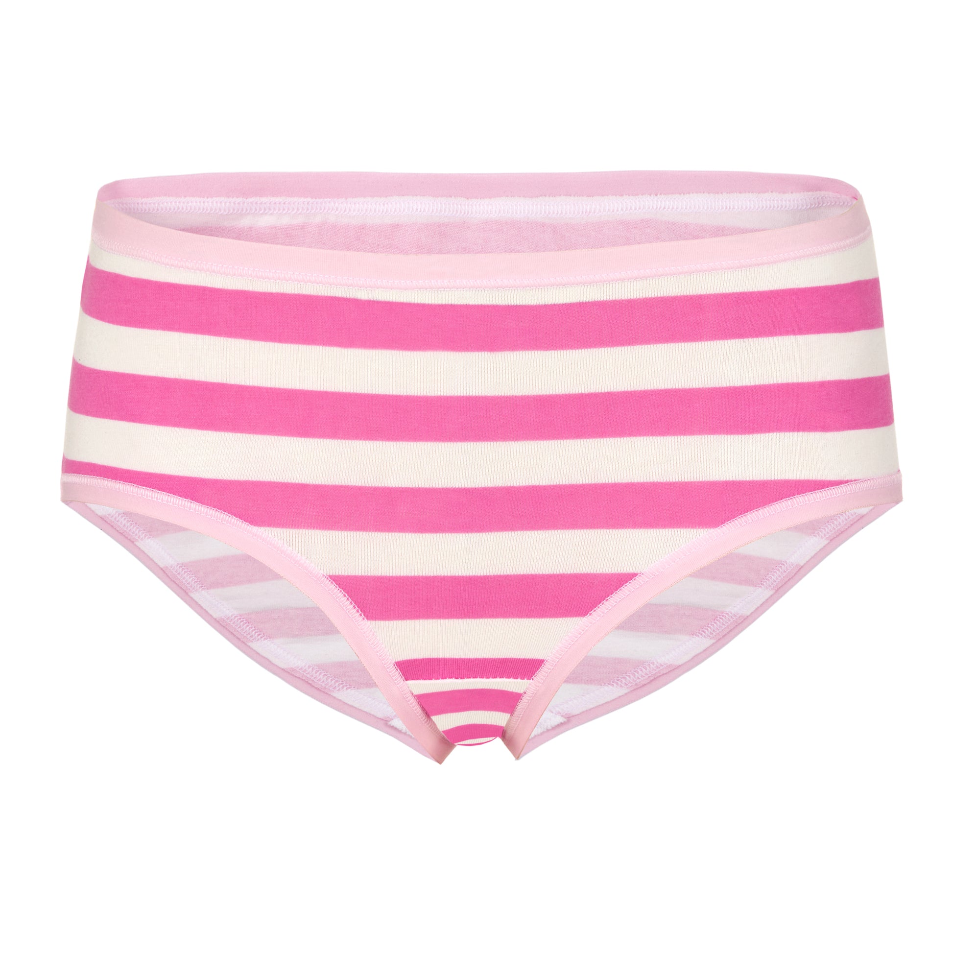 Sugar Stripe Pack;@A Girls Cotton Brief Underwear 6-Pack in Sugar Stripe Pack
