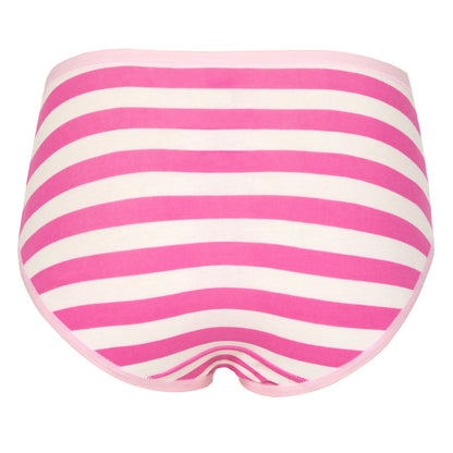 Sugar Stripe Pack;@A Girls Cotton Brief Underwear 6-Pack in Sugar Stripe Pack
