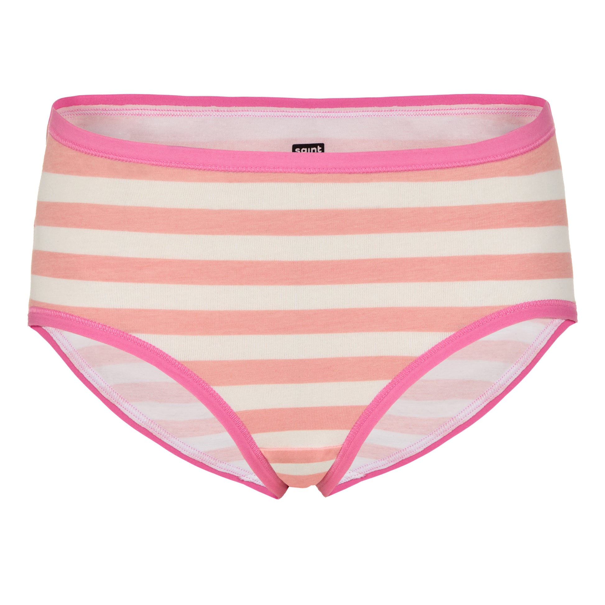 Sugar Stripe Pack;@A Girls Cotton Brief Underwear 6-Pack in Sugar Stripe Pack
