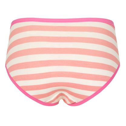 Sugar Stripe Pack;@A Girls Cotton Brief Underwear 6-Pack in Sugar Stripe Pack
