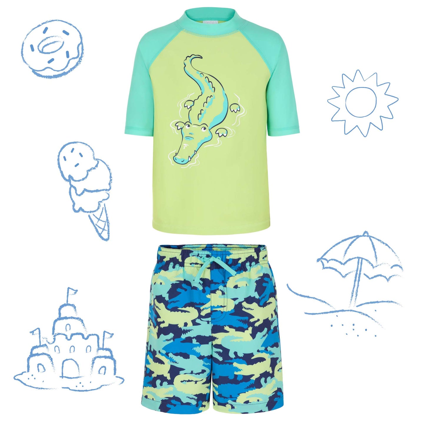 Boys' Short Sleeve Rashguard Set