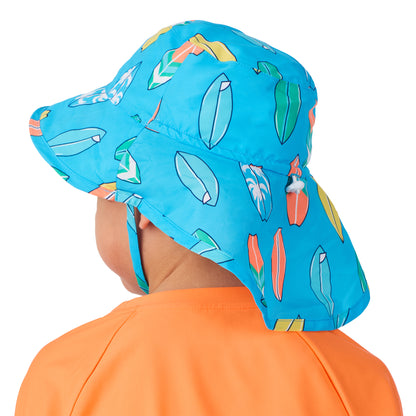 Beach Rider Blue;@A boy wearing Upf 50 Sun Hat