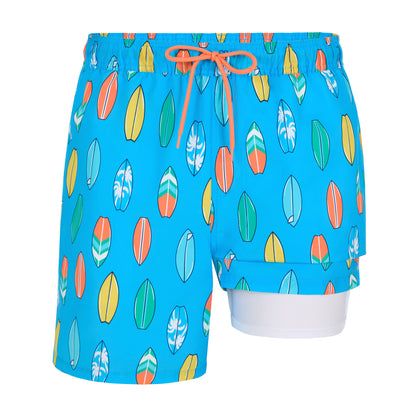 Beach Rider Blue;@A Men's Swim Trunk in Beach Rider Blue
