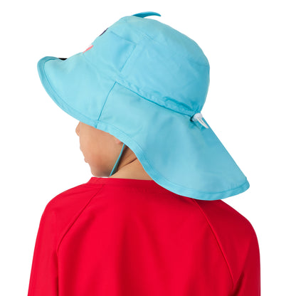 Bob The Shark;@A boy wearing Upf 50 Sun Hat
