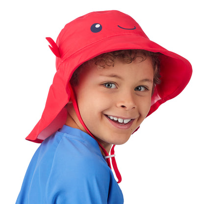 Claude The Crab;@A boy wearing UPF 50 Sun Hat in Claude the Crab
