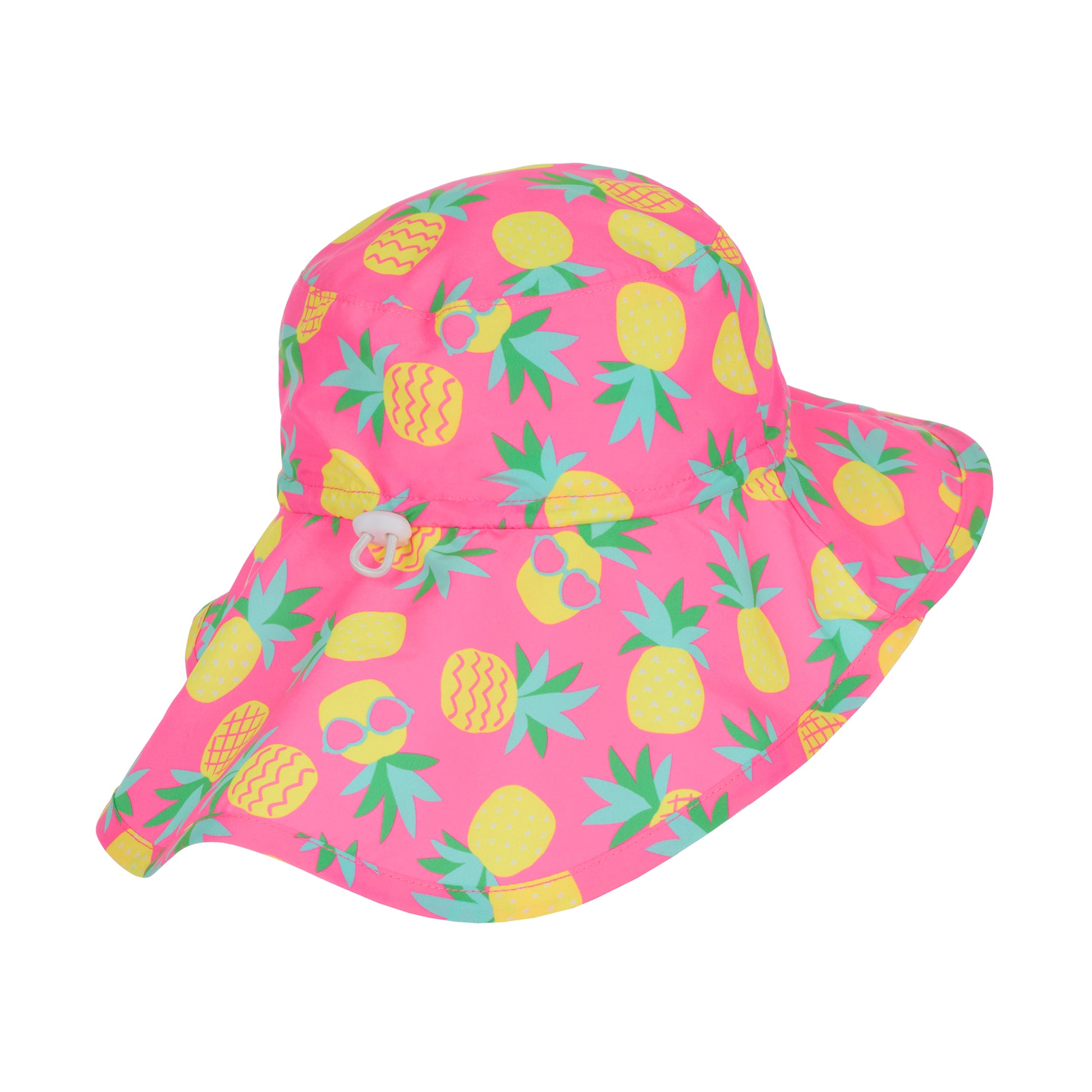 Pineapple Popstars Aqua;@A UPF 50 Sun Hat in Pineapple Popstars Aqua
