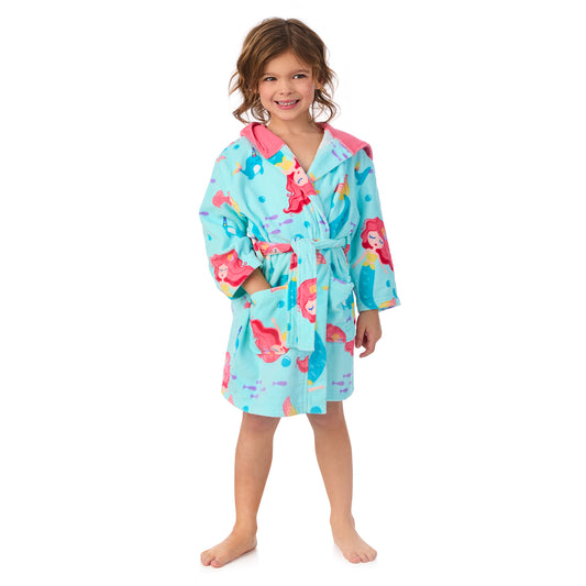Mermaid;@A girl wearing 3D Character Hood Cotton Terry Cover Up