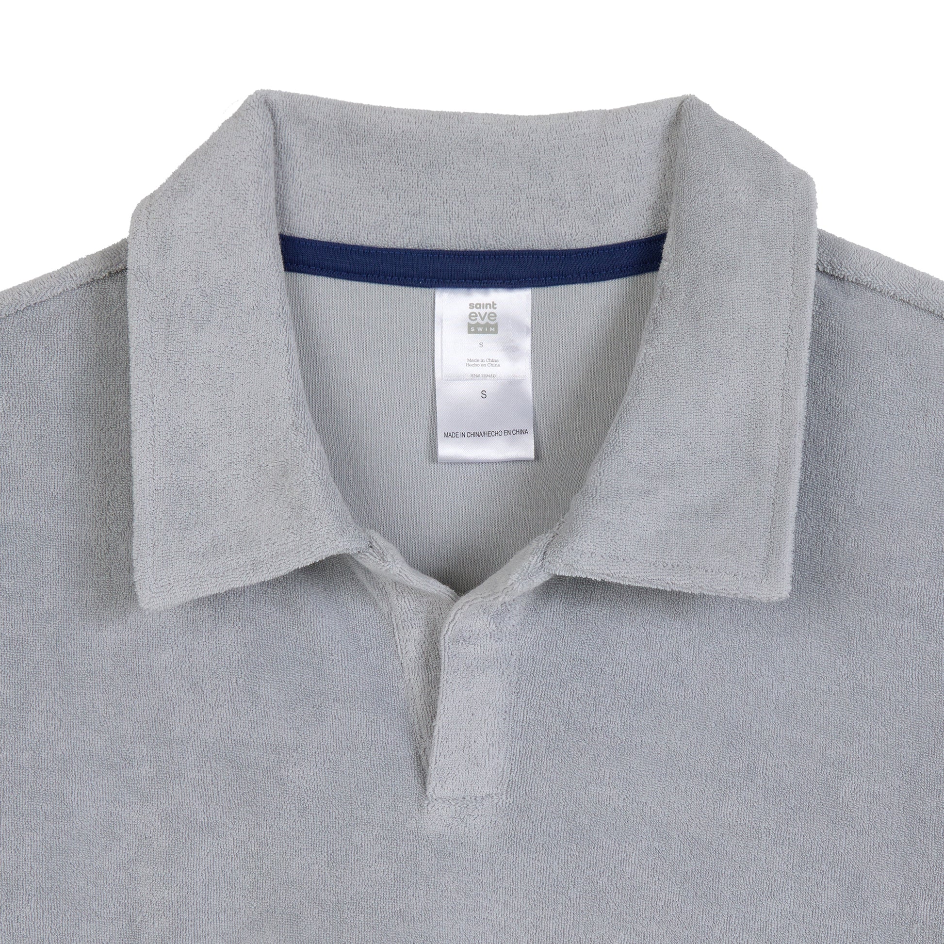 Stone Harbor Grey;@A Men's Terry Polo Short Set in Stone Harbor Grey
