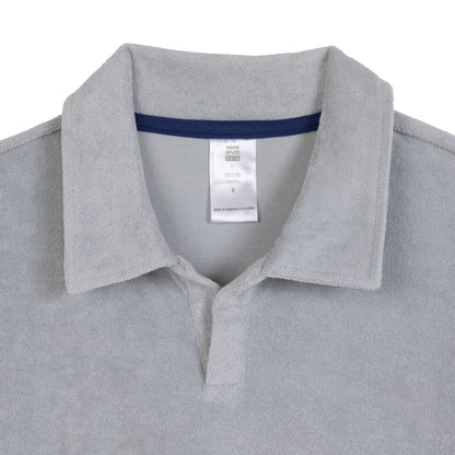 Stone Harbor Grey;@A Men's Terry Polo Short Set in Stone Harbor Grey
