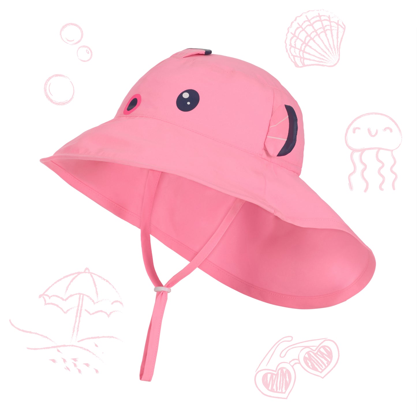 Pearl The Pufferfish;@A UPF 50 Sun Hat in Pearl the Pufferfish

