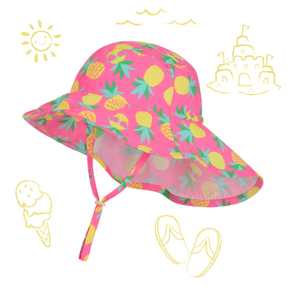 Pineapple Popstars Aqua;@An UPF 50 Sun Hat in Pineapple Popstars Aqua
