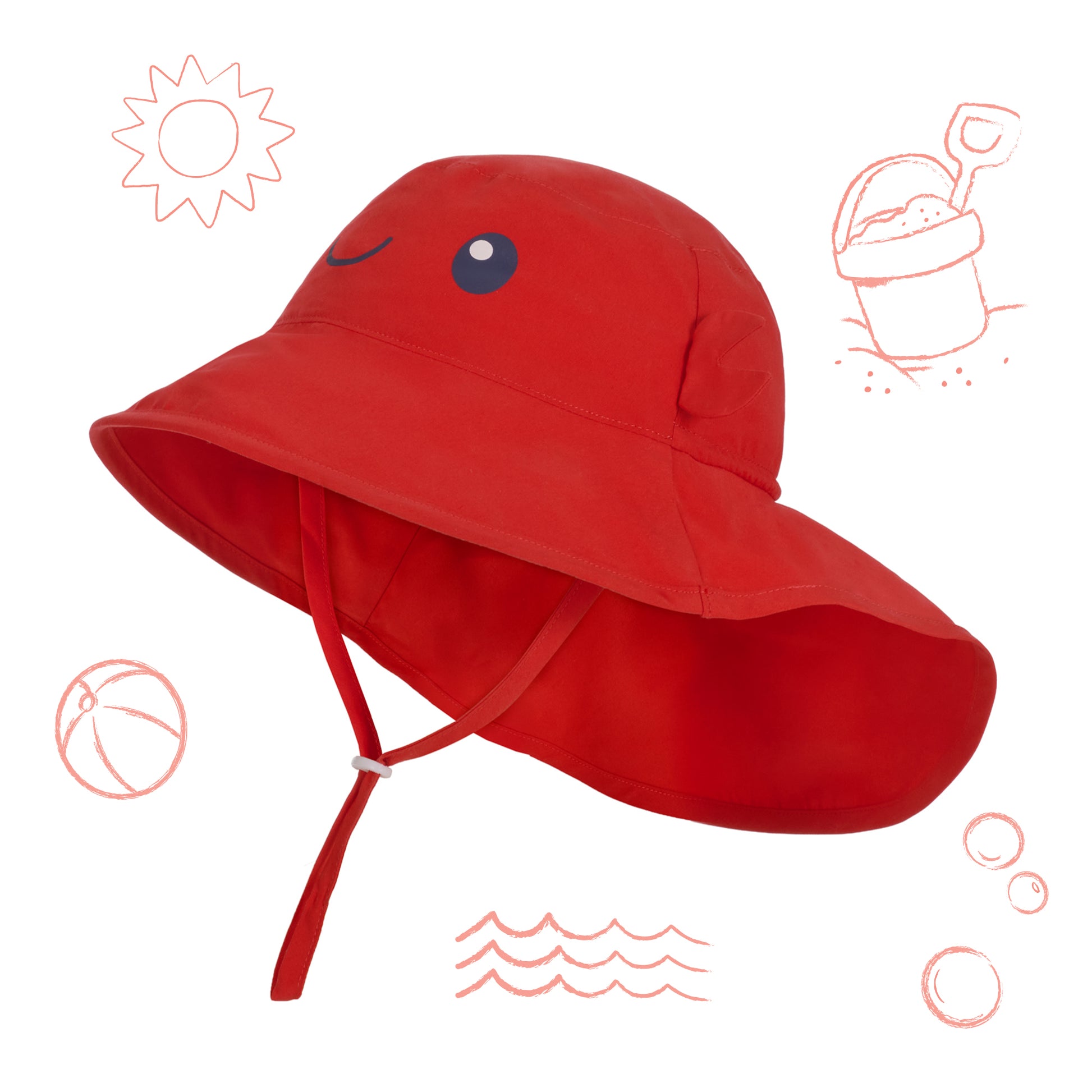 Claude The Crab;@A UPF 50 Sun Hat in Claude the Crab
