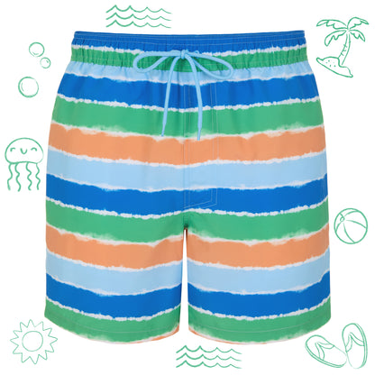 Ride the Wild Stripe;@A Men's Swim Trunk in Ride the Wild Stripe
