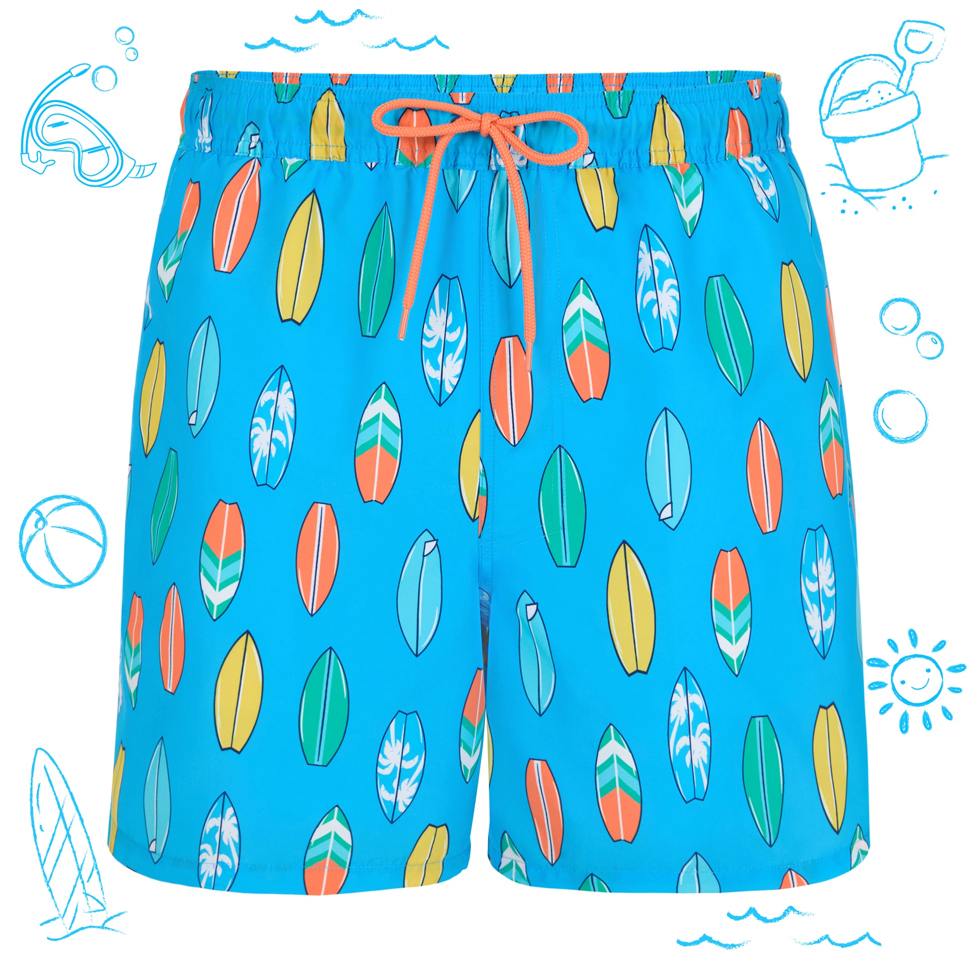 Beach Rider Blue;@A Men's Swim Trunk in Beach Rider Blue
